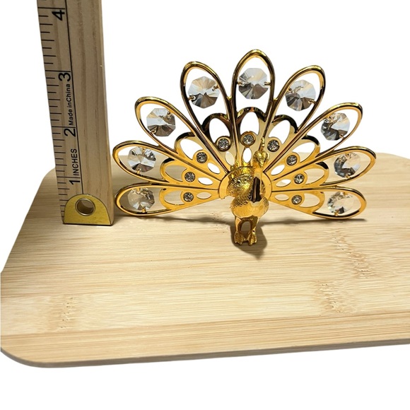 Swarovski Gold Plated Crystal Peacock Ornament By Crystal‎ Temptations figurine - Picture 8 of 10